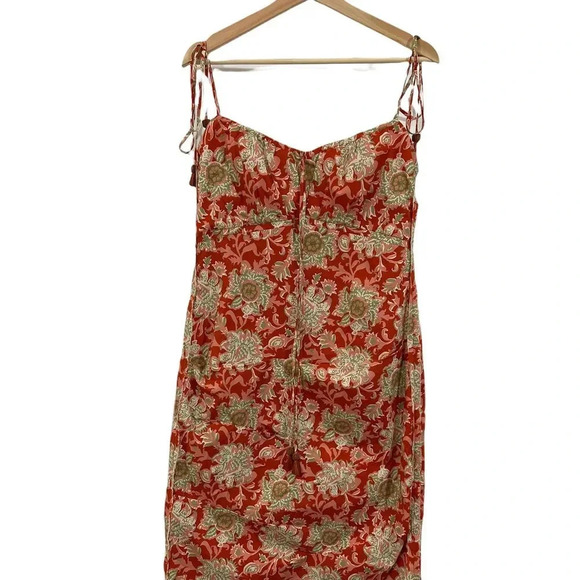 Johanna Ortiz Prettier In Spanish Printed Cotton Slip Dress Size Large - Picture 4 of 13